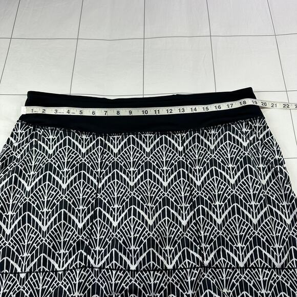 Title Nine Skort Womens XL Black White Printed Pull On Athletic Active Mini Golf - Picture 7 of 9